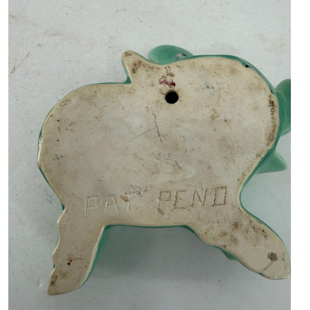 Morton PotteryGreen Pig Wall Pocket Planter Mid Century Decor - Picture 6 of 10